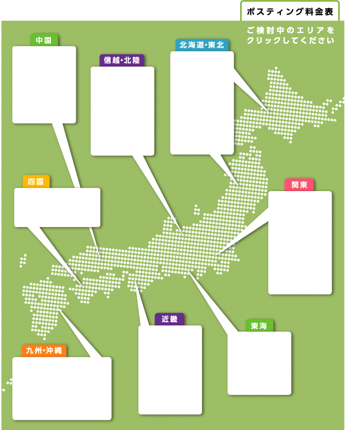 ポスティング料金表